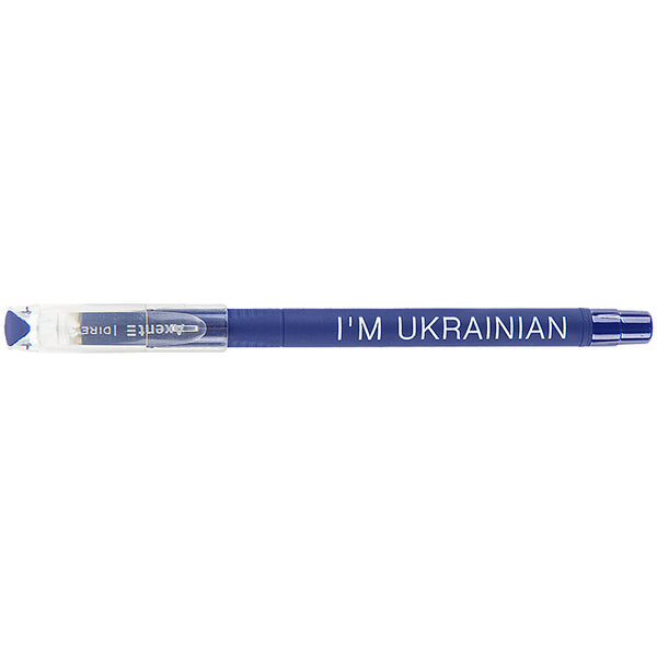 Ручка шариковая Axent Direkt I'm ukrainian AB1002-01-02-A, 0.5 мм, синяя