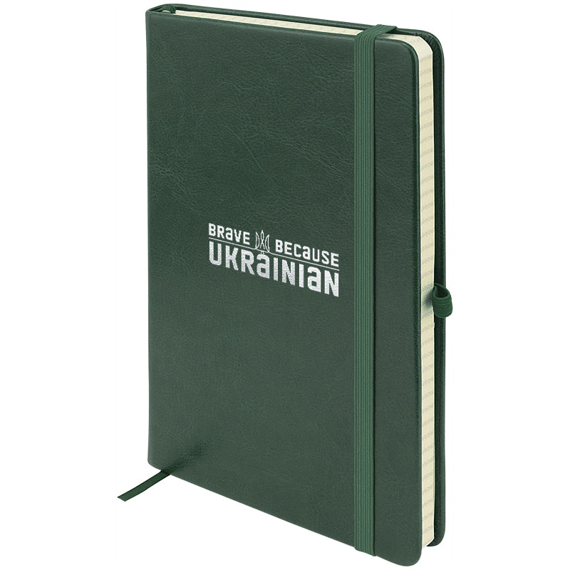 Книга записная Axent Partner Lux Brave UA 8202-04-1-A, 125х195 мм, 96 листов, клетка, зеленая