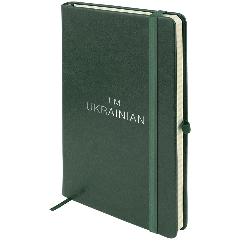 Книга записная Axent Partner Lux Ukrainian 8202-04-4-A, 125х195 мм, 96 листов, клетка, зеленая