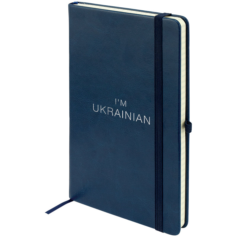 Книга записная Axent Partner Lux Ukrainian 8202-02-4-A, 125х195 мм, 96 листов, клетка, синяя