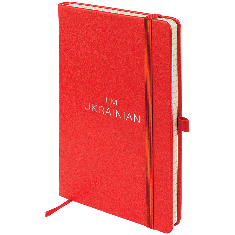 Книга записная Axent Partner Lux Ukrainian 8202-06-4-A, 125х195 мм, 96 листов, клетка, красная