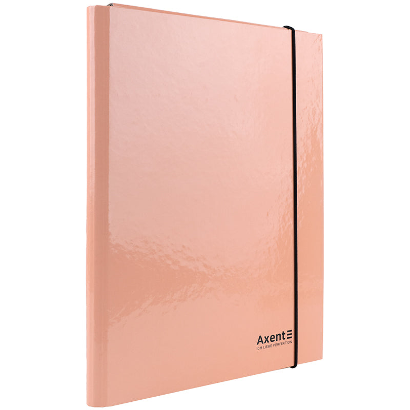 Папка на резинках объемная Axent Pastelini 1213-42-A, А4, персиковая
