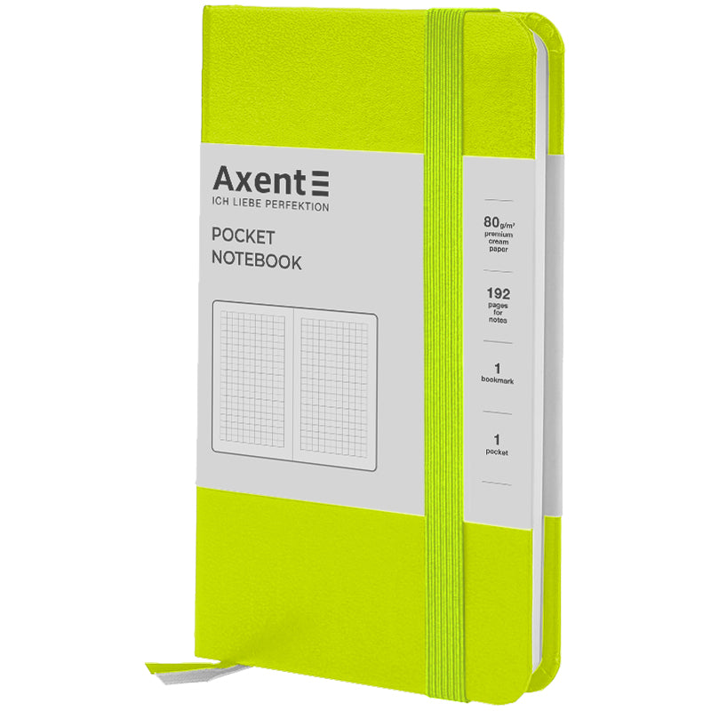 Книга записная Axent Partner 8301-60-A, 90x150 мм, 96 листов, клетка, лимонная