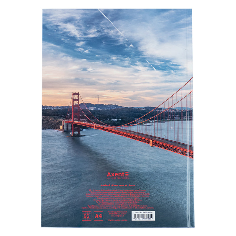 Книга записная Axent Connect 8422-565-A, А4, 96 листов, клетка