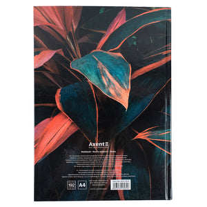 Книга записная Axent Flora 8423-28-A, А4, 192 листа, клетка, оранжевая