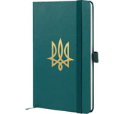 Книга записная Axent Partner Tryzub 8201-31-3-A, 125x195 мм, 96 листов, клетка, малахитовая