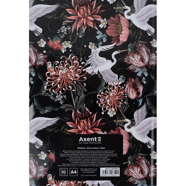 Книга записная Axent Birds&Flowers-2 8422-569-A, А4, 96 листов, клетка