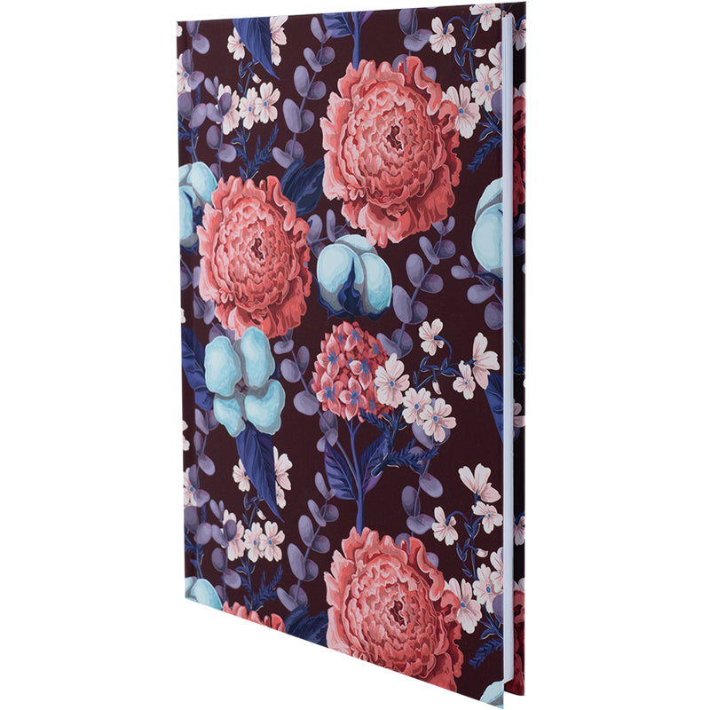 Книга записная Axent Bloom 8456-3-A, А5, 96 листов, клетка, твердая обложка, фиолетовая