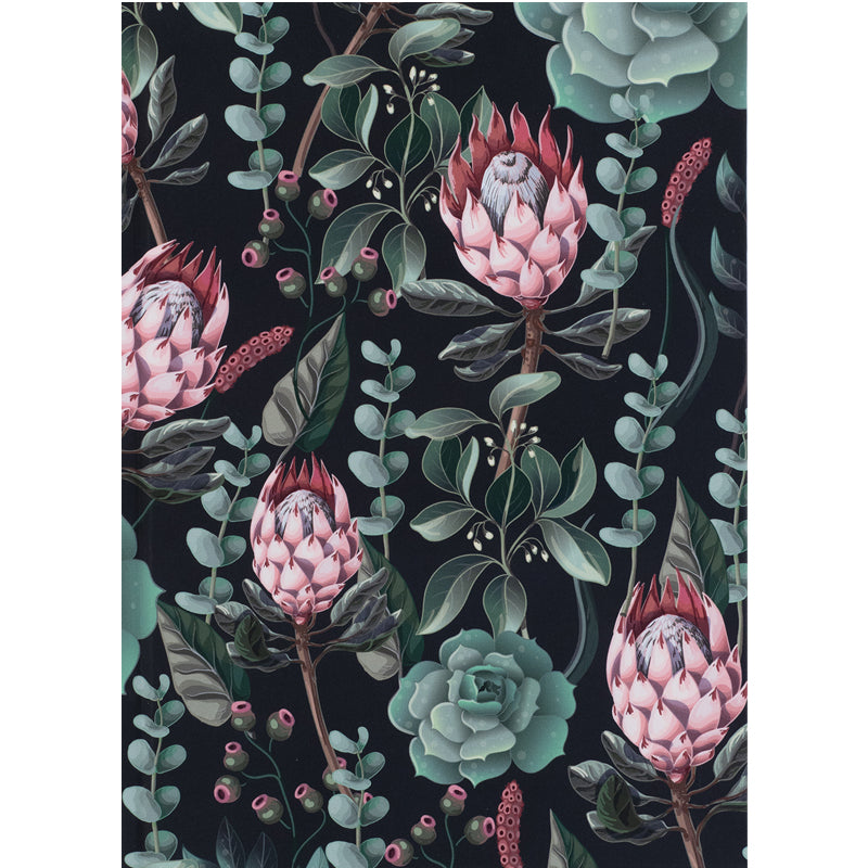 Книга записная Axent Bloom 8456-4-A, А5, 96 листов, клетка, твердая обложка, зеленая