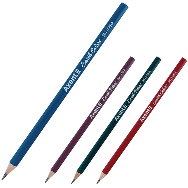 Карандаш графитный Axent Earth Colors 9011-A, НВ, 2.2 мм