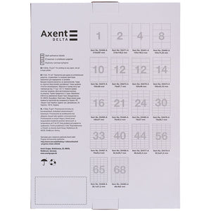 Самоклеящиеся этикетки Axent Delta D4474-A, 100 листов A4, 105x42,43мм, 14шт/л.