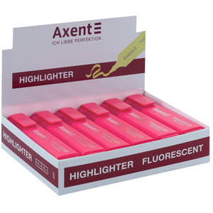 Маркер Axent Highlighter 2537-10-A, 1-5 мм, клиновидный, розовый
