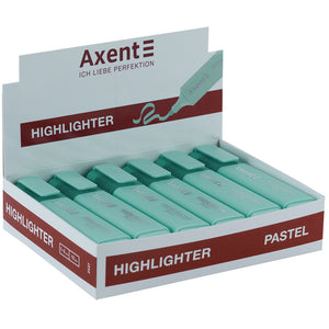 Маркер Axent Highlighter 2537-09-A, 1-5 мм, клиновидный, пастель бирюзовый