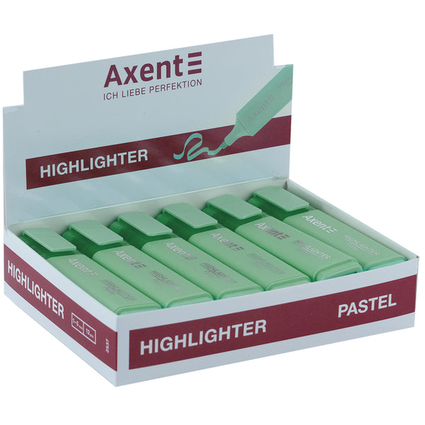 Маркер Axent Highlighter 2537-18-A, 1-5 мм, клиновидный, пастель мятный