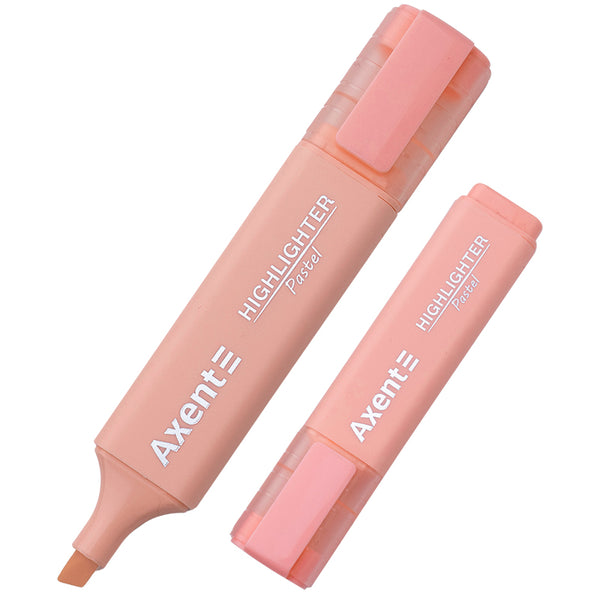Маркер Axent Highlighter 2537-24-A, 1-5 мм, клиновидный, пастель розовый