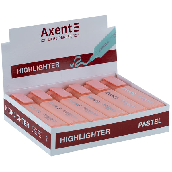 Маркер Axent Highlighter 2537-24-A, 1-5 мм, клиновидный, пастель розовый