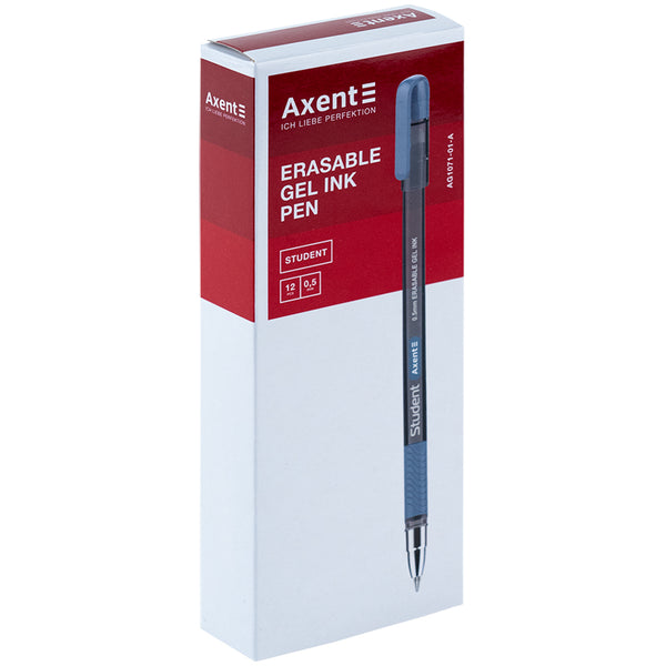 Ручка гелева "пиши-стирай" Axent Student AG1071-01-A, 0.5 мм, чорна