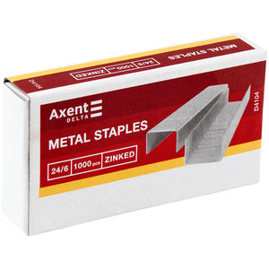 Скобы для степлеров Axent Delta Standard №24/6, 1000 штук