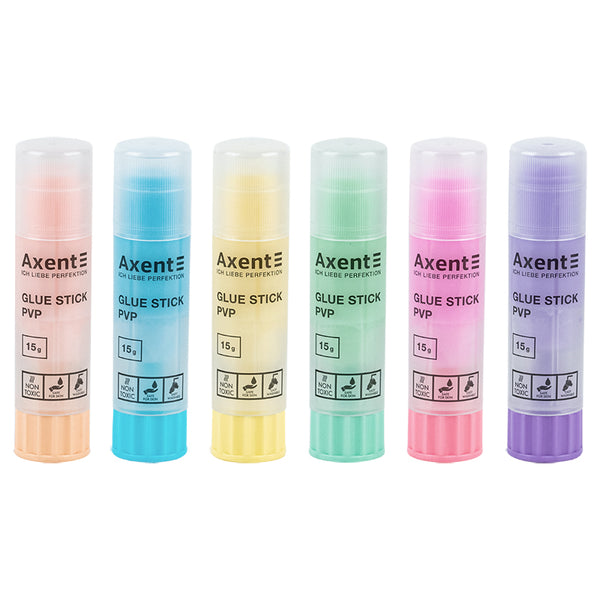 Клей-карандаш Pastelini PVP Axent 7142-A, 15 г