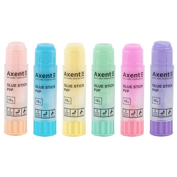 Клей-карандаш Pastelini PVP Axent 7142-A, 15 г