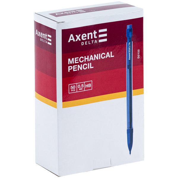 Карандаш механический Axent Delta D2122 с ластиком, HB, 0.5 мм
