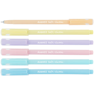 Ручка масляна Axent Soft Pastel AB1102-02-A, 0.7 мм, синя