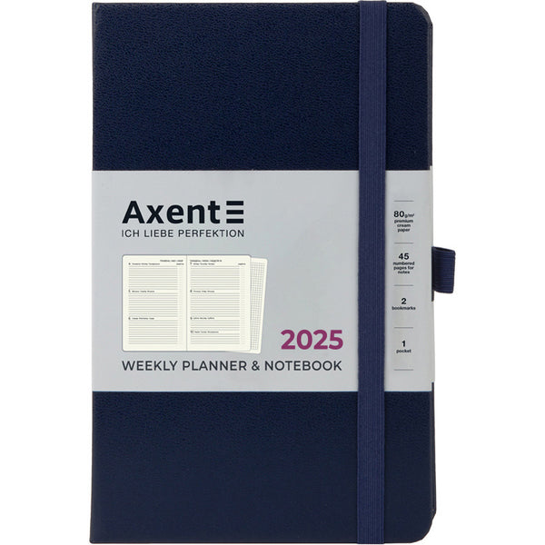 Щотижневик 2025 Axent Partner Strong 8505-25-02-A, 125x195 мм, синій