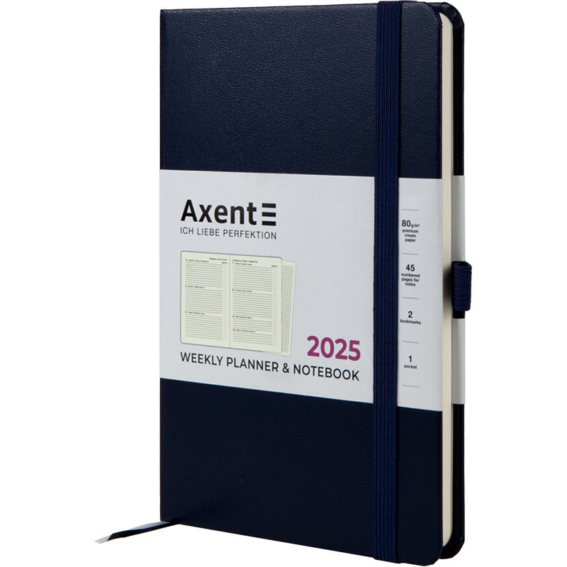 Щотижневик 2025 Axent Partner Strong 8505-25-02-A, 125x195 мм, синій