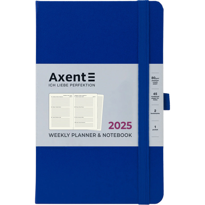 Щотижневик 2025 Axent Partner Strong 8505-25-38-A, 125x195 мм, класичний синій