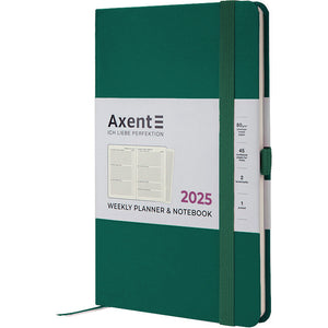Щотижневик 2025 Axent Partner Strong 8505-25-61-A, 125x195 мм, зелений ліс