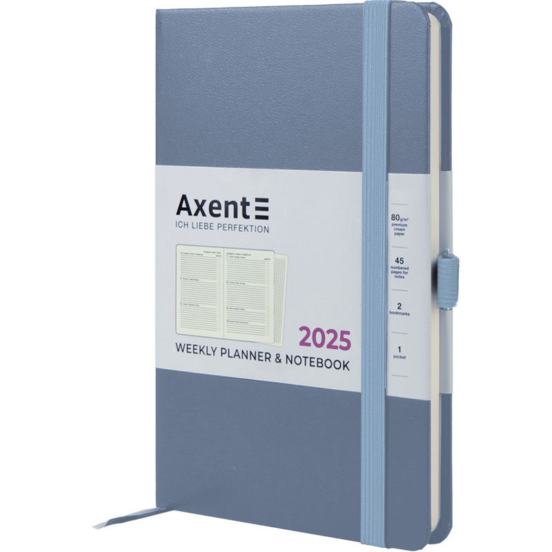 Щотижневик 2025 Axent Partner Strong 8505-25-62-A, 125x195 мм, сірий