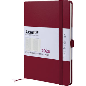 Щотижневик 2025 Axent Prime Strong 8507-25-46-A, 145x210 мм, винний