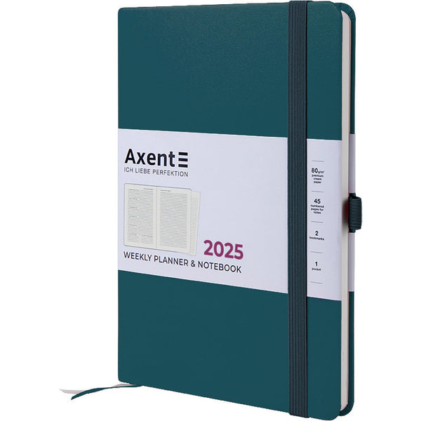 Щотижневик 2025 Axent Prime Strong 8507-25-31-A, 145x210 мм, малахітовий