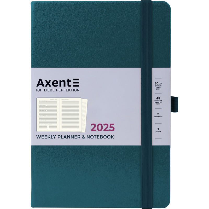 Щотижневик 2025 Axent Prime Strong 8507-25-31-A, 145x210 мм, малахітовий