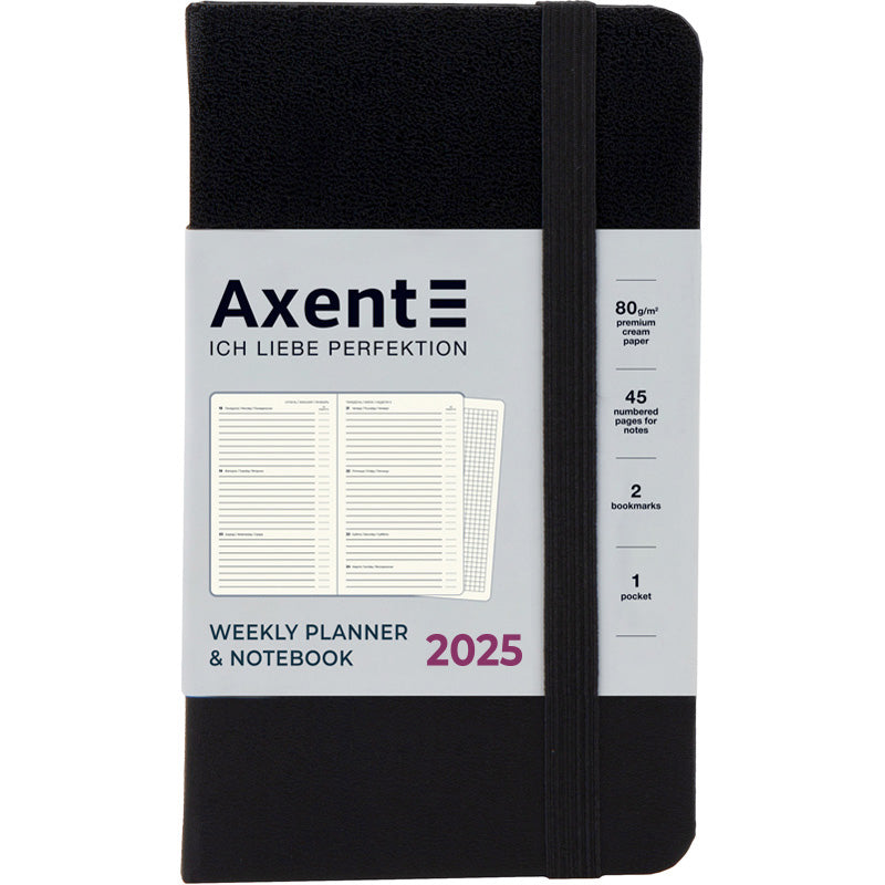 Щотижневик 2025 Axent Pocket Strong 8508-25-01-A, 90x150 мм, чорний