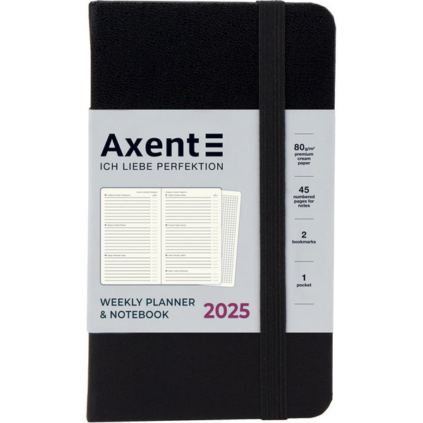 Щотижневик 2025 Axent Pocket Strong 8508-25-01-A, 90x150 мм, чорний