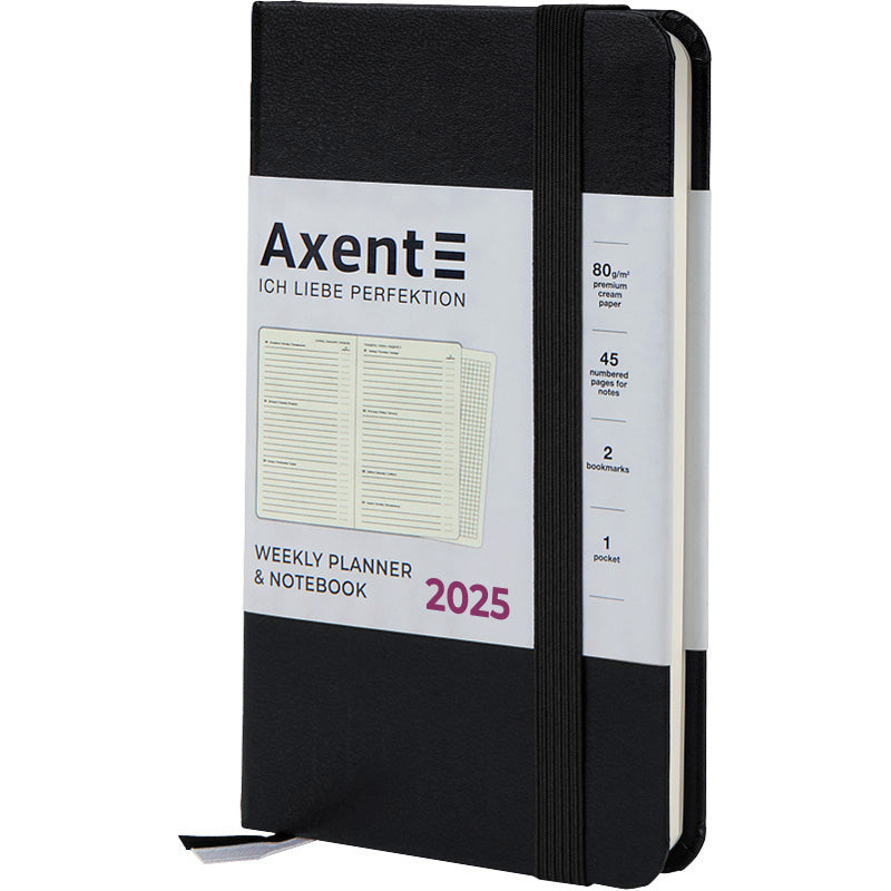 Щотижневик 2025 Axent Pocket Strong 8508-25-01-A, 90x150 мм, чорний