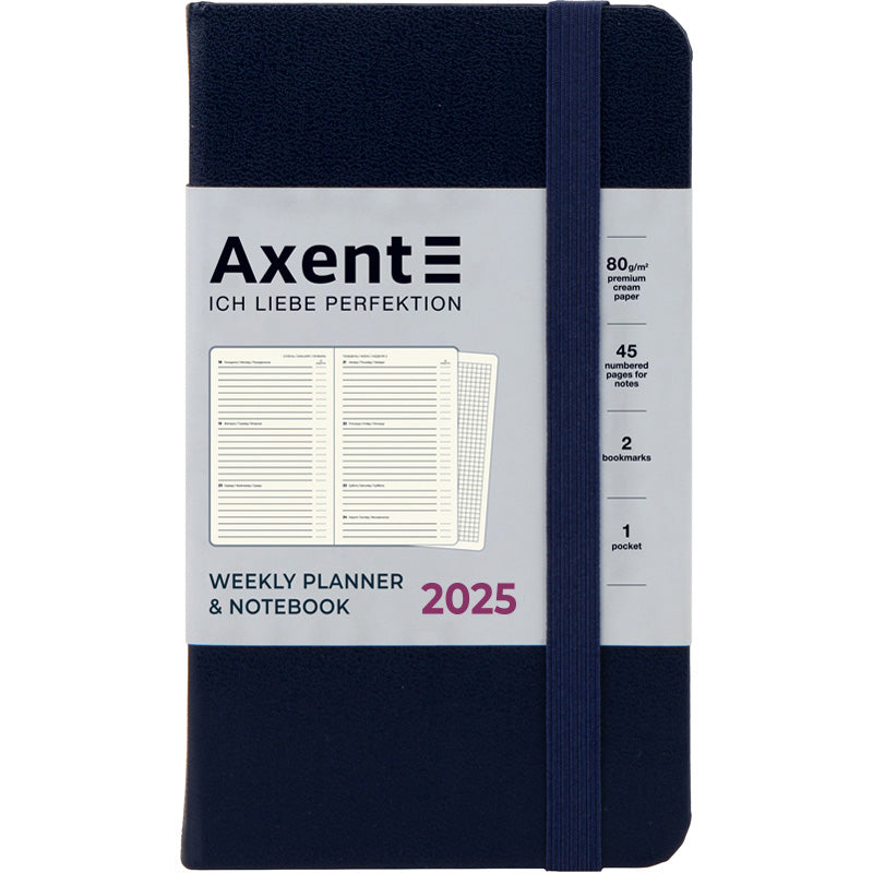 Щотижневик 2025 Axent Pocket Strong 8508-25-02-A, 90x150 мм, синій
