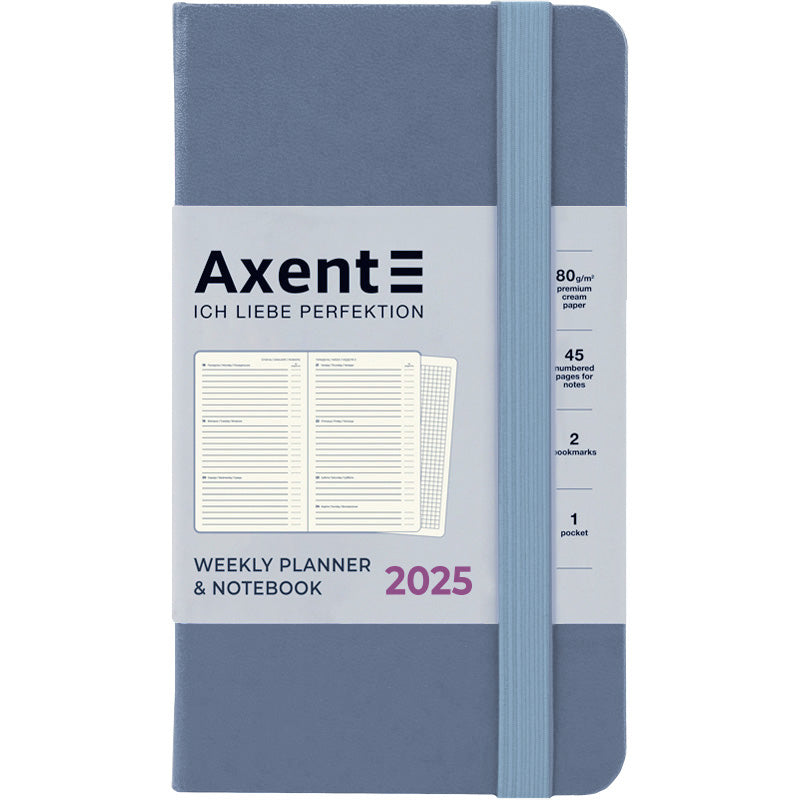 Щотижневик 2025 Axent Pocket Strong 8508-25-62-A, 90x150 мм, сірий
