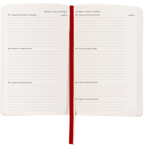 Еженедельник 2025 Axent Partner City Soft 8521-25-04-A, 125x195 мм, бордовый