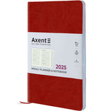 Еженедельник 2025 Axent Partner City Soft 8521-25-04-A, 125x195 мм, бордовый
