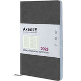 Еженедельник 2025 Axent Partner City Soft 8521-25-06-A, 125x195 мм, серый