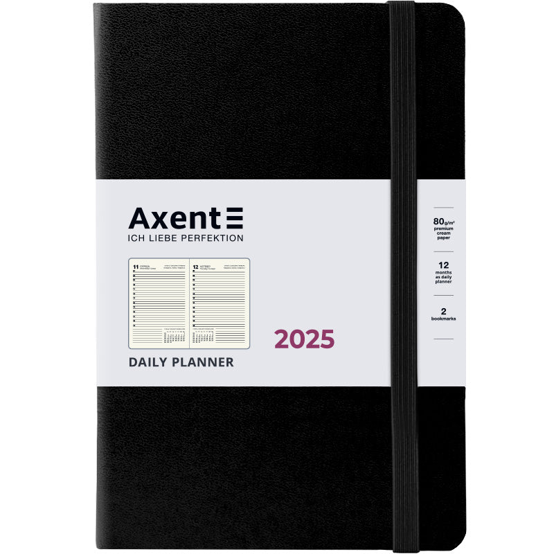 Ежедневник 2025 Axent Partner Strong 8819-25-01-A, 145x210 мм, черный