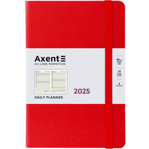 Ежедневник 2025 Axent Partner Strong 8819-25-05-A, 145x210 мм, красный