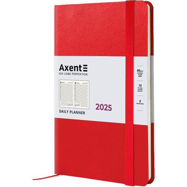 Ежедневник 2025 Axent Partner Strong 8819-25-05-A, 145x210 мм, красный