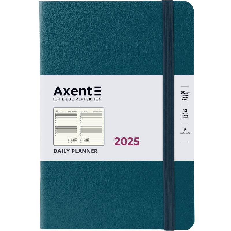 Ежедневник 2025 Axent Partner Strong 8819-25-31-A, 145x210 мм, малахитовый