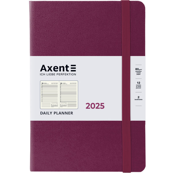 Ежедневник 2025 Axent Partner Strong 8819-25-46-A, 145x210 мм, винный