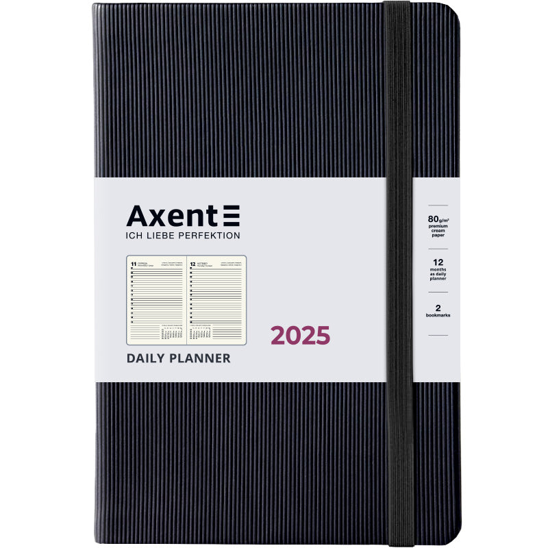 Ежедневник 2025 Axent Partner Lines 8815-25-01-A, 145x210 мм, черный