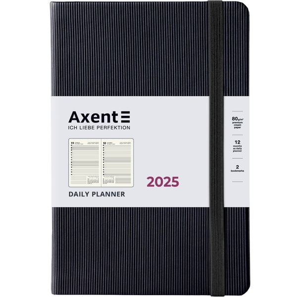 Ежедневник 2025 Axent Partner Lines 8815-25-01-A, 145x210 мм, черный