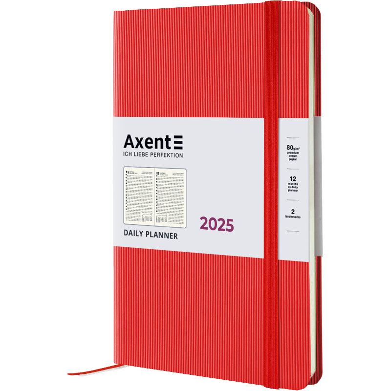 Ежедневник 2025 Axent Partner Lines 8815-25-54-A, 145x210 мм, ярко-красный
